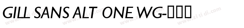 GILL SANS ALT ONE WG字体转换